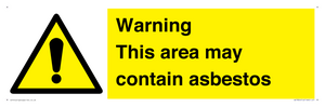 Warning This area may contain asbestos